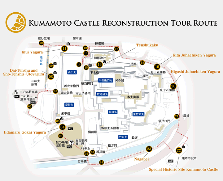 Reconstruction tour route