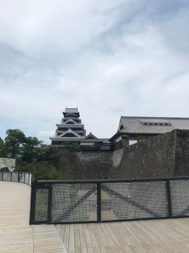 特別見学通路からの眺め(天守閣復旧後)