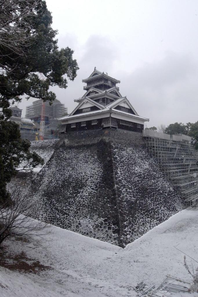 雪景色の宇土櫓（2018.1.11撮影）